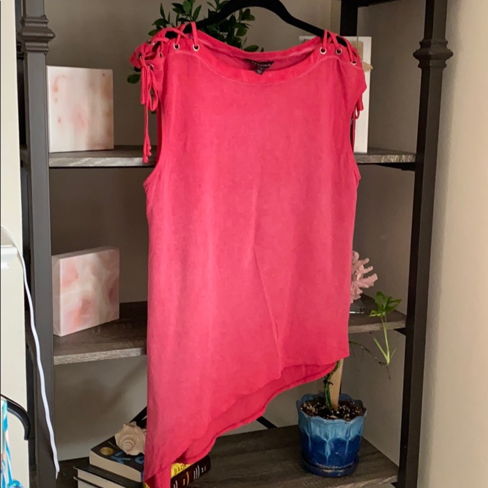 Rock & Republic Asymmetrical Red Top